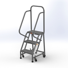 Load image into Gallery viewer, L3020HKD EGA Products 3 Step Rolling Ladder Step Stool with Handrails
